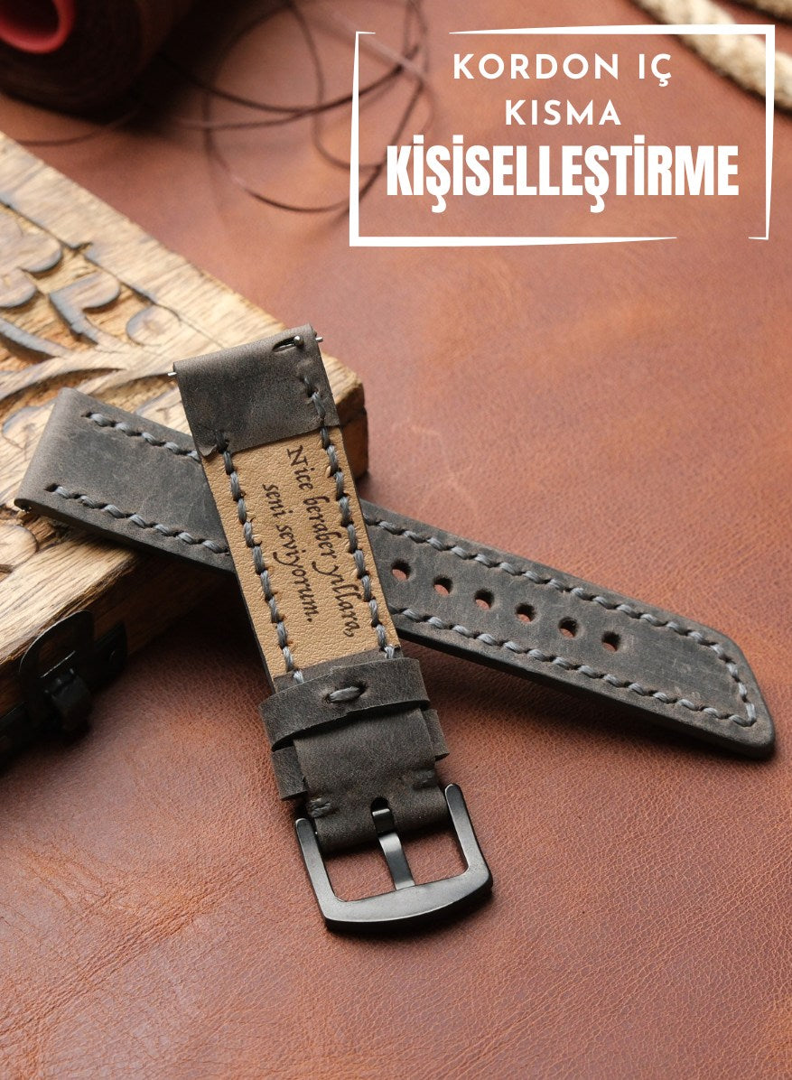 Samsung Watch Berdik Leather Strap - Gray