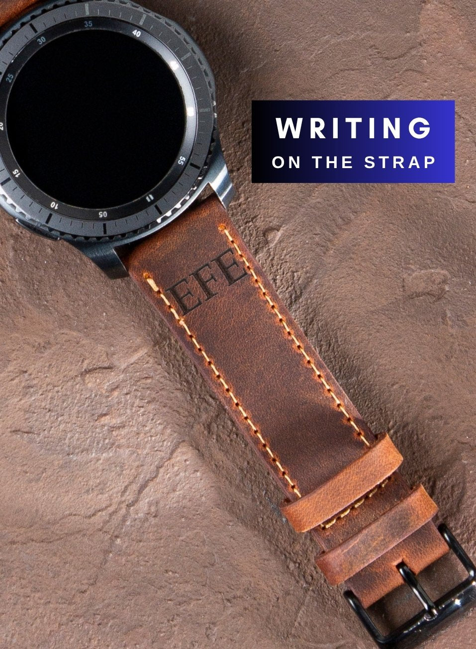 Garmin Watch Crazy Leather Strap - Tan