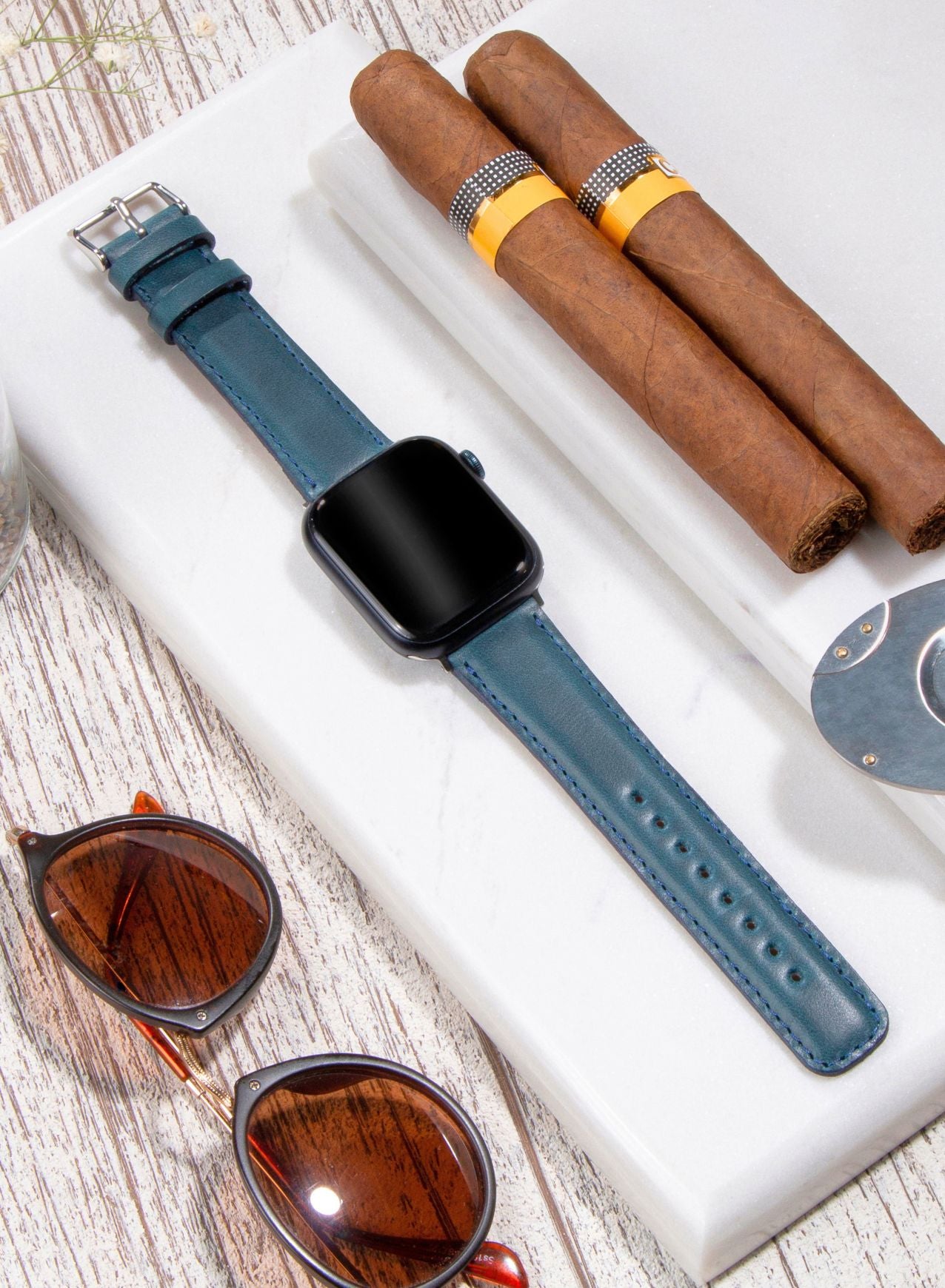 Apple Watch Fullup Leather Strap - Blue