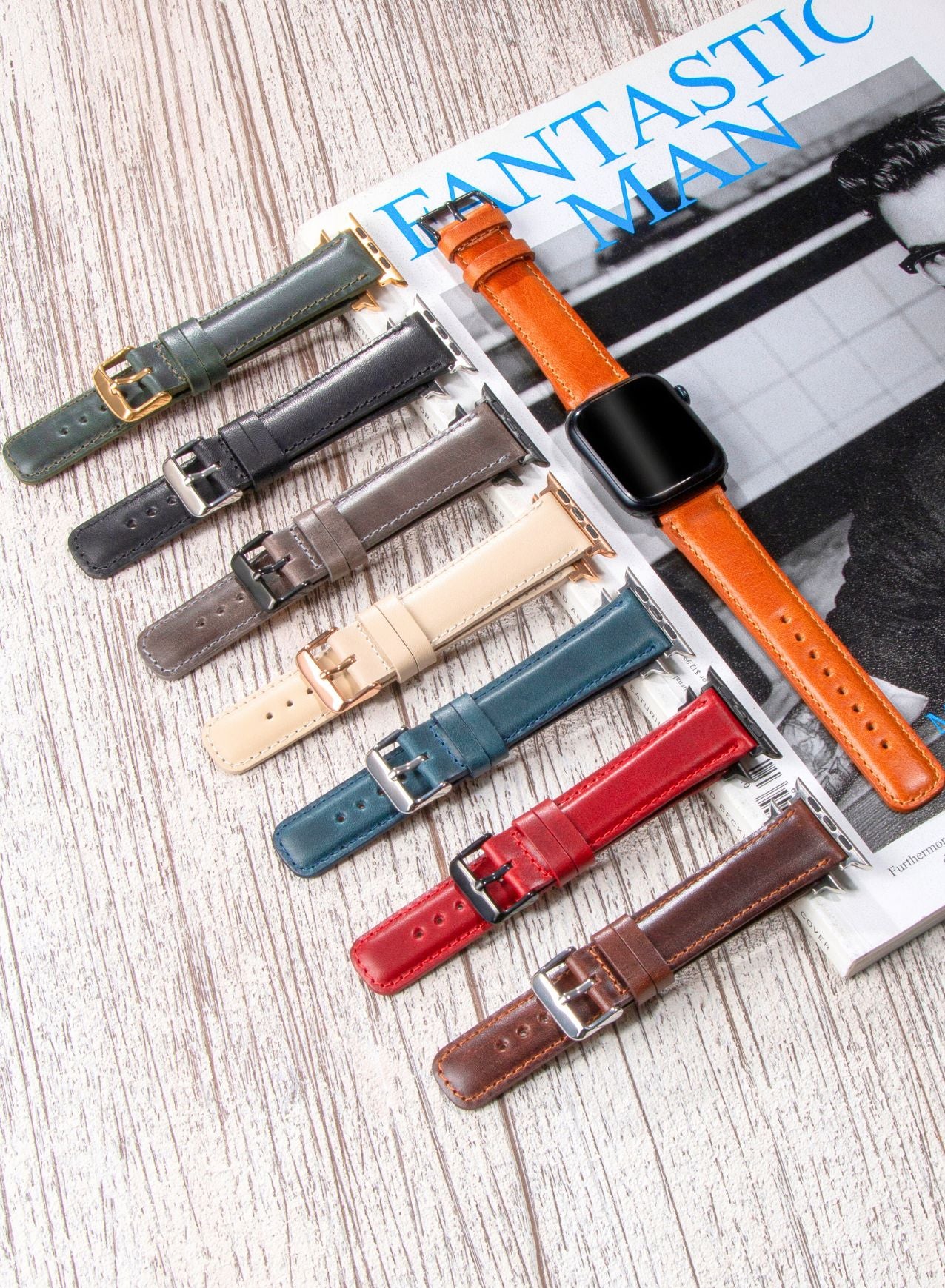 Apple Watch Fullup Leather Strap - Gray