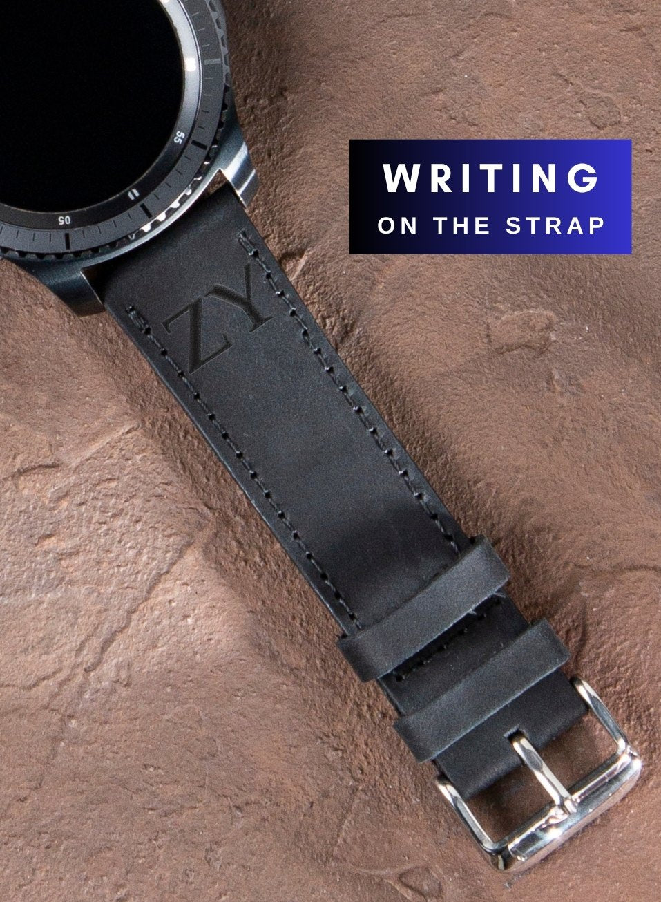 Garmin Watch Crazy Leather Strap - Black