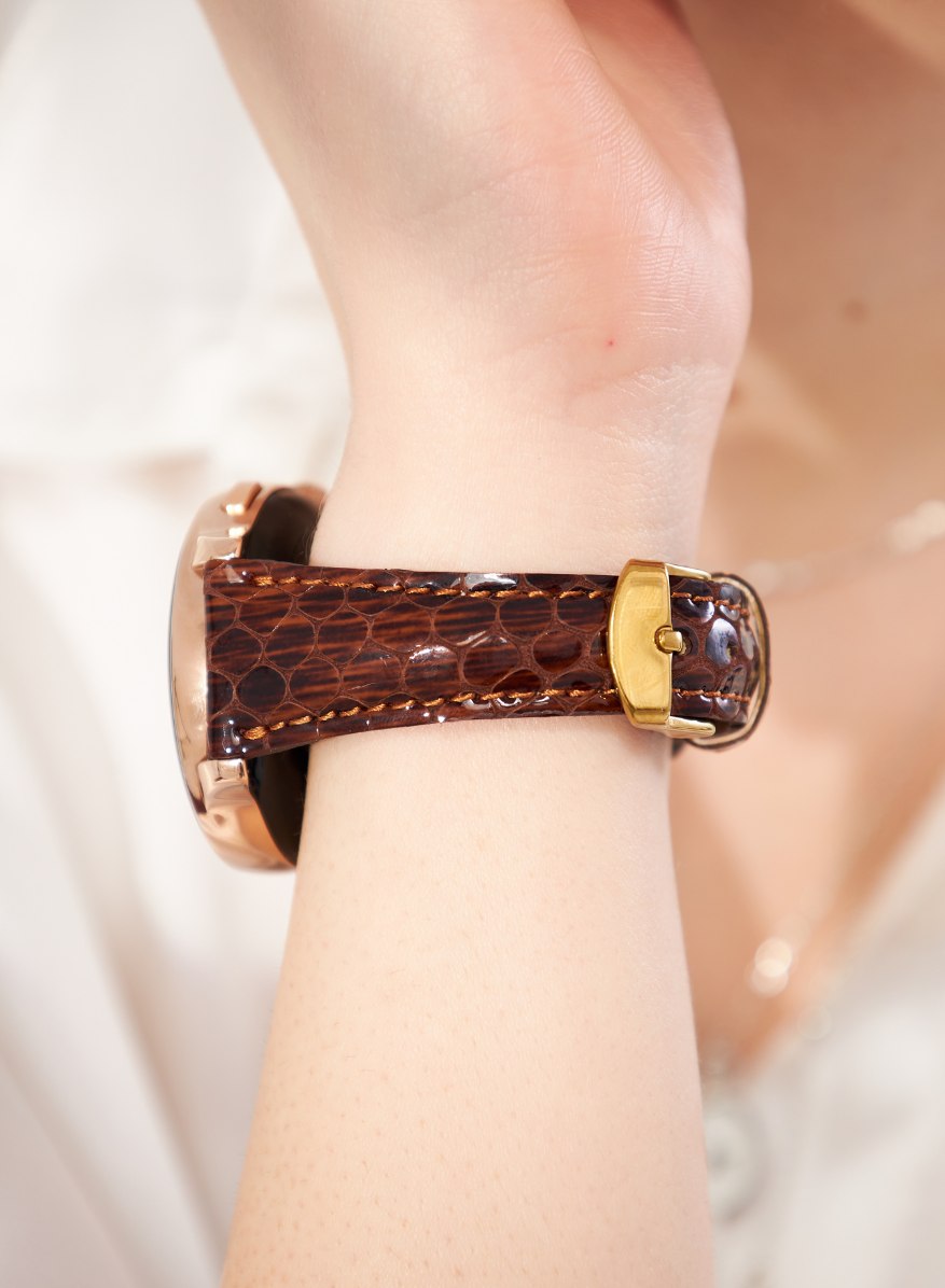 Samsung Watch Crop Women Leather Strap - Brown