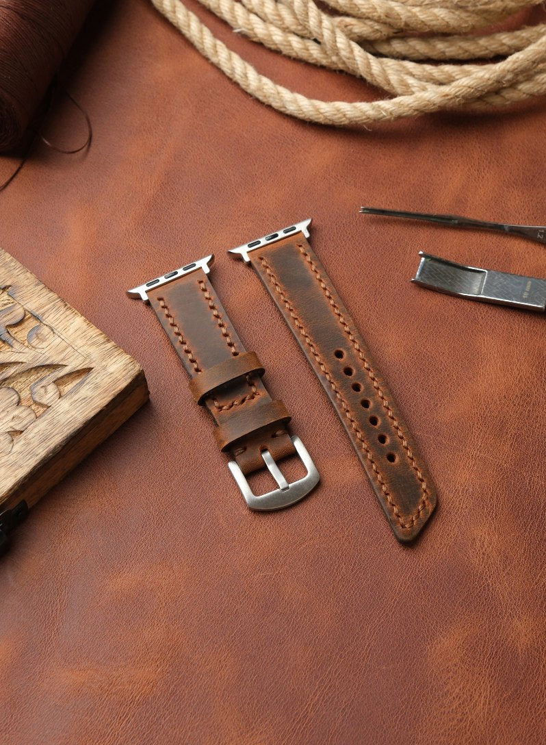 Apple Watch Berdik Leather Strap - Tan