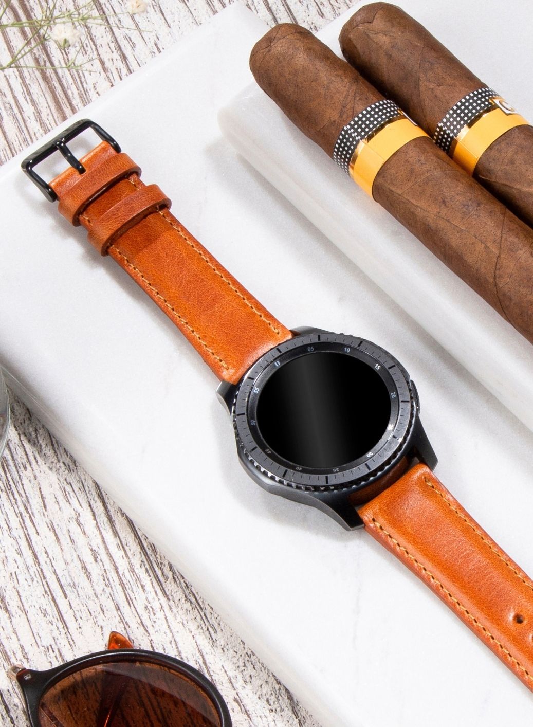 Classic Watch Fullup Leather Strap - Tan