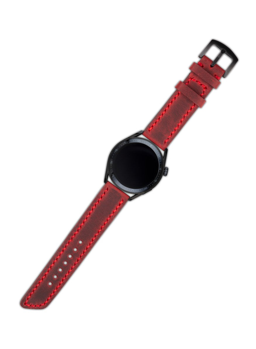Garmin Watch Berdik Leather Strap - Red