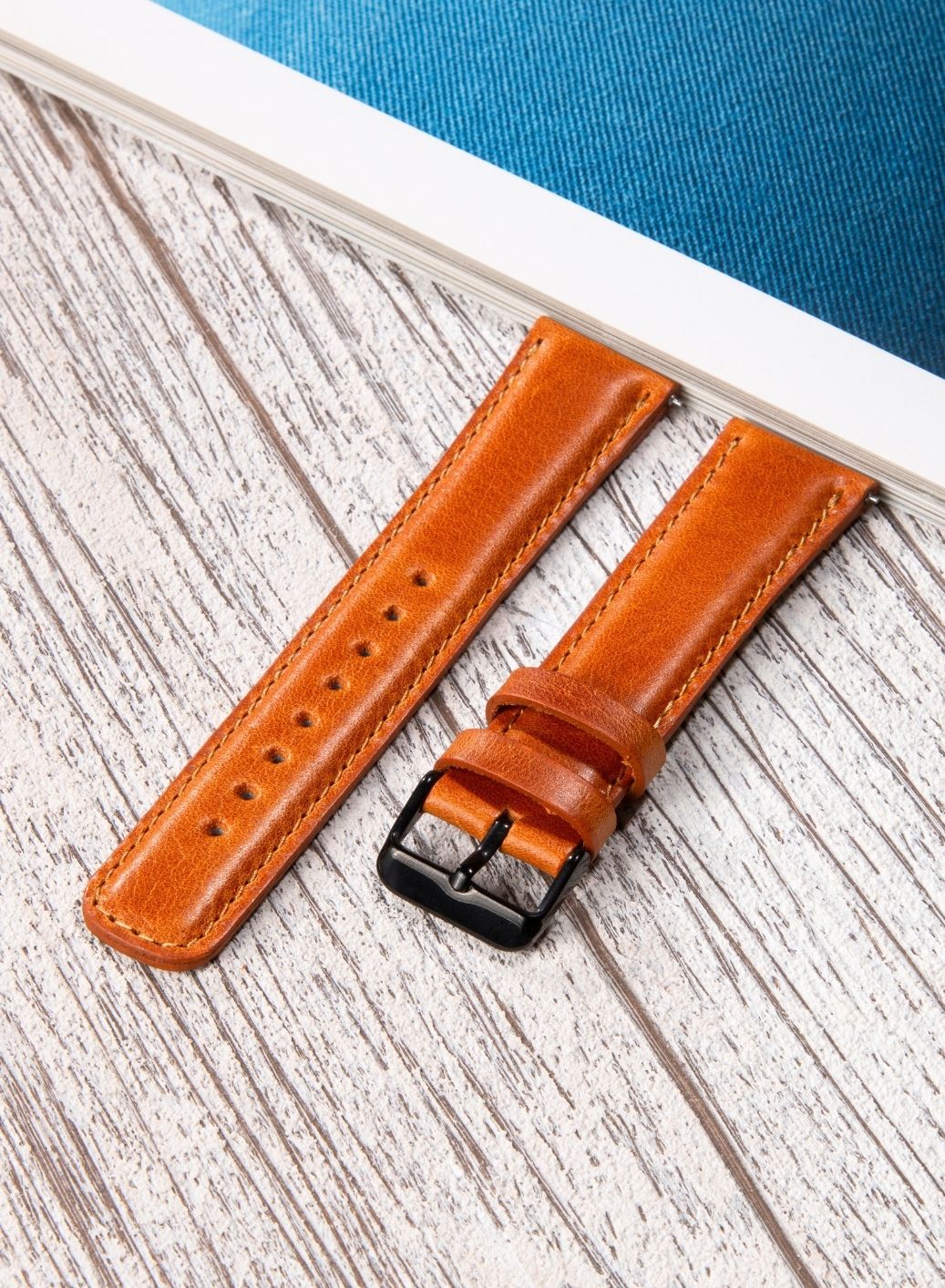 Classic Watch Fullup Leather Strap - Tan