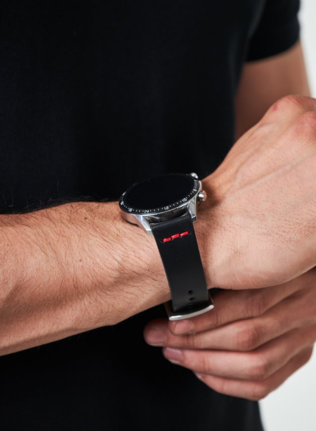 Garmin Watch Musap Leather Strap - Black