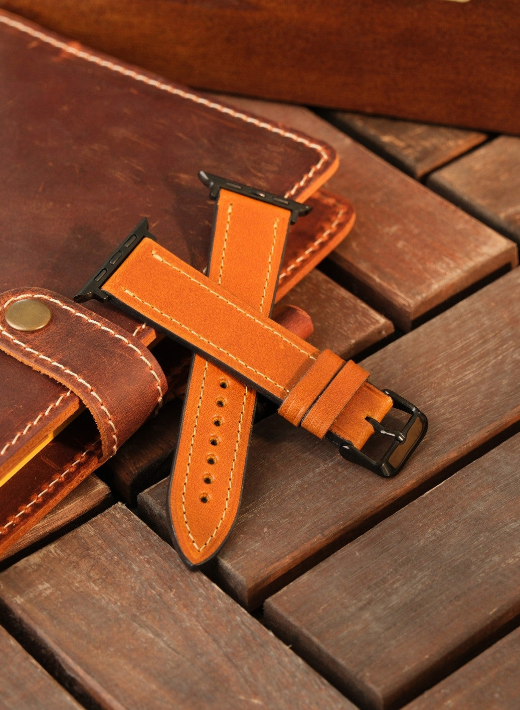 Apple Watch Buttero Leather Strap - Camel