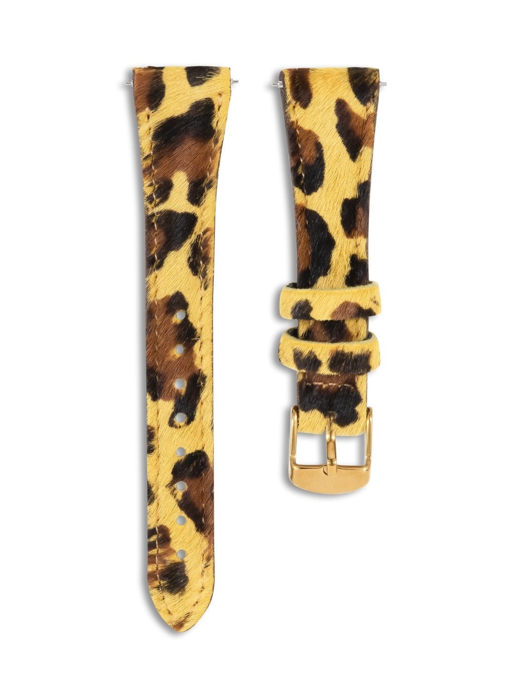 Classic Watch Vadiva Women Leather Strap - Yellow Leopar