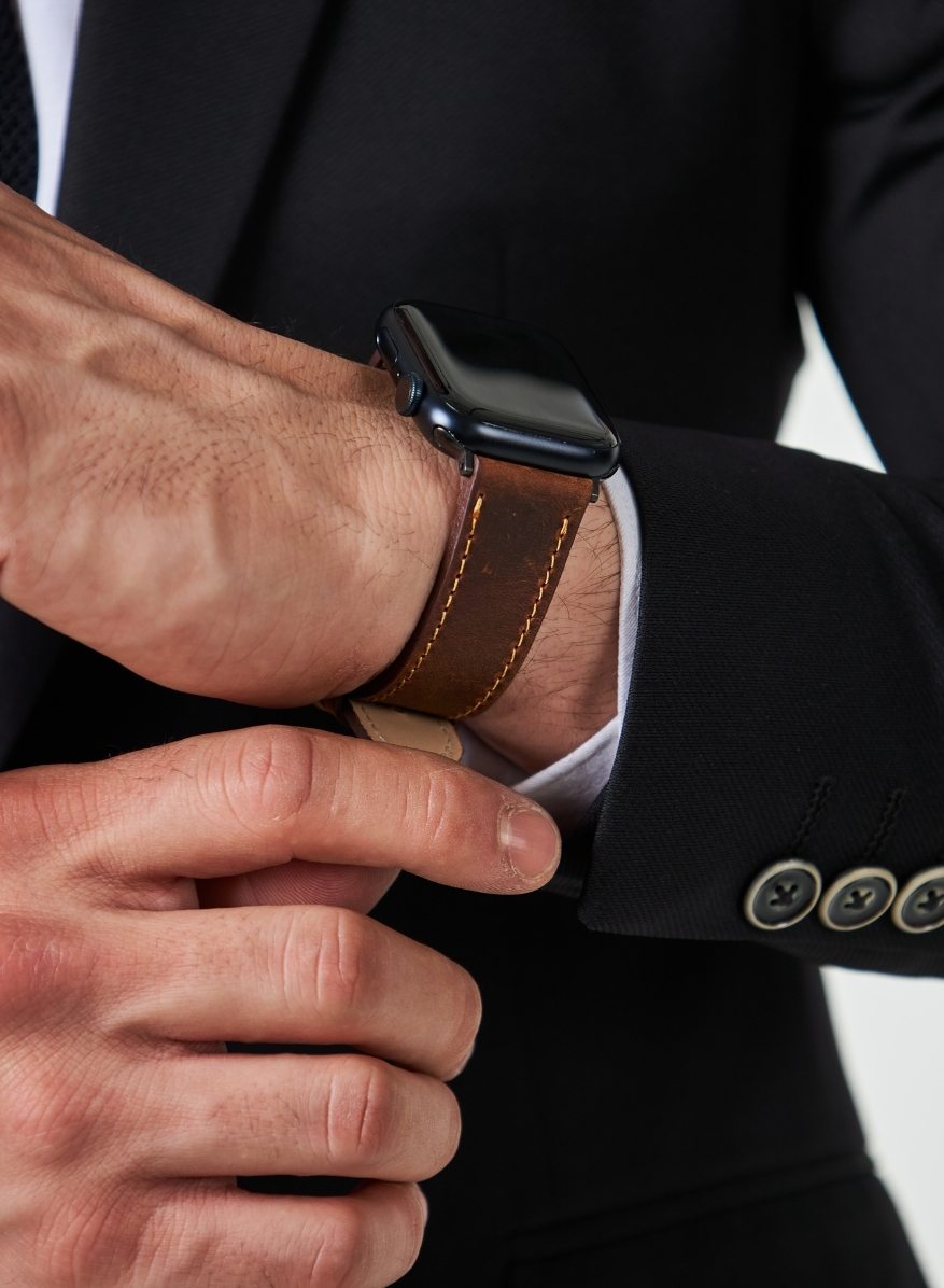 Apple Watch Crazy Leather Strap - Tan