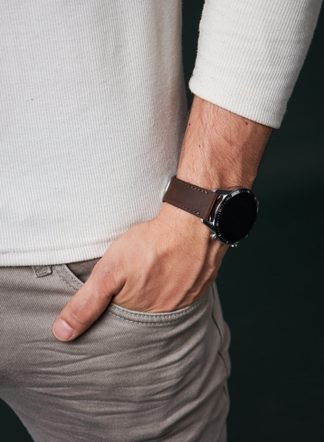 Garmin Watch Crazy Leather Strap - Brown