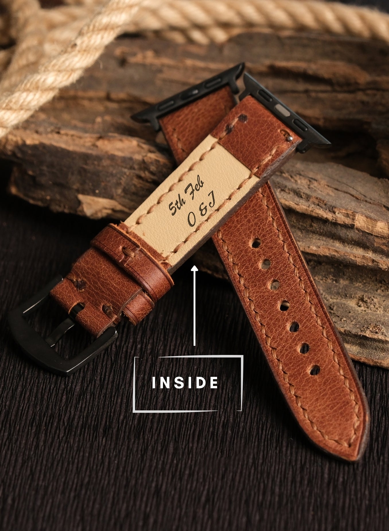 Apple Watch Tiana Leather Strap - Tan