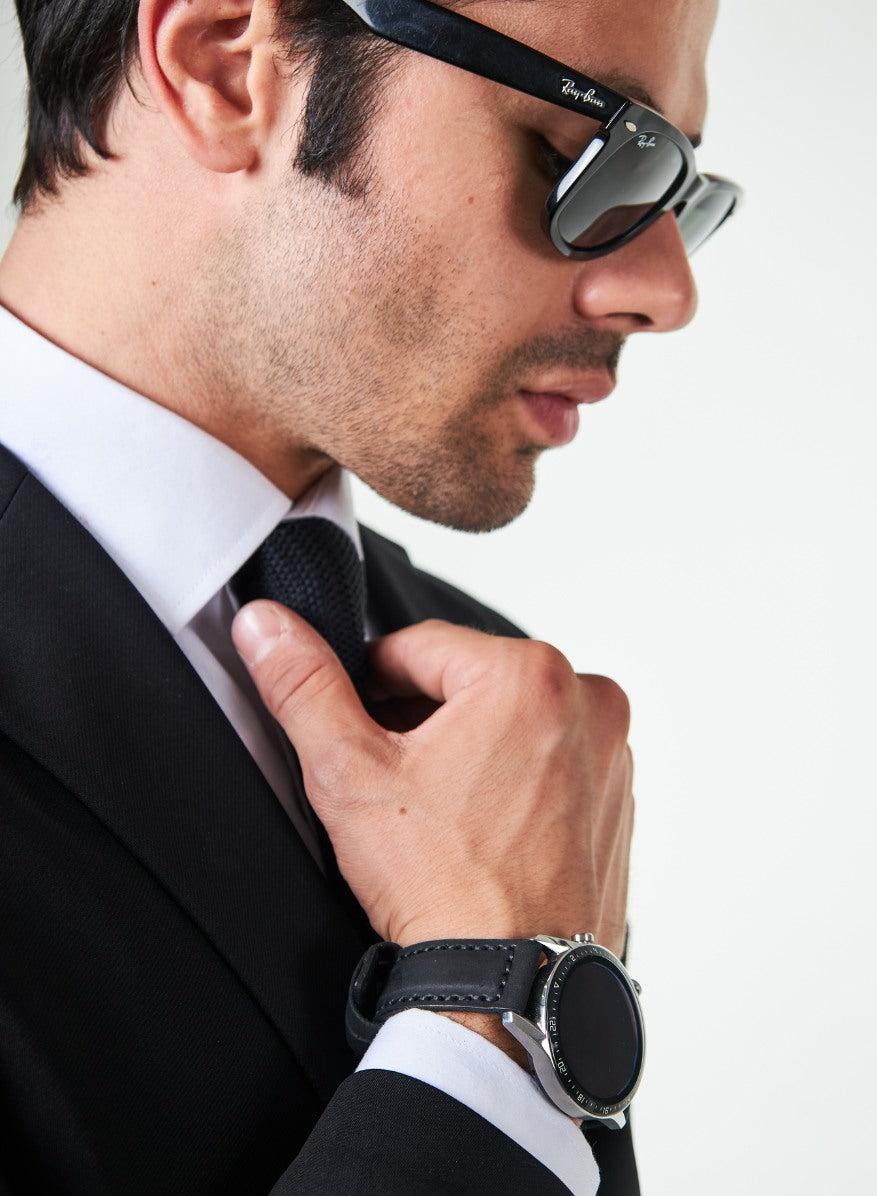 Classic Watch Samcrazy Leather Strap - Black