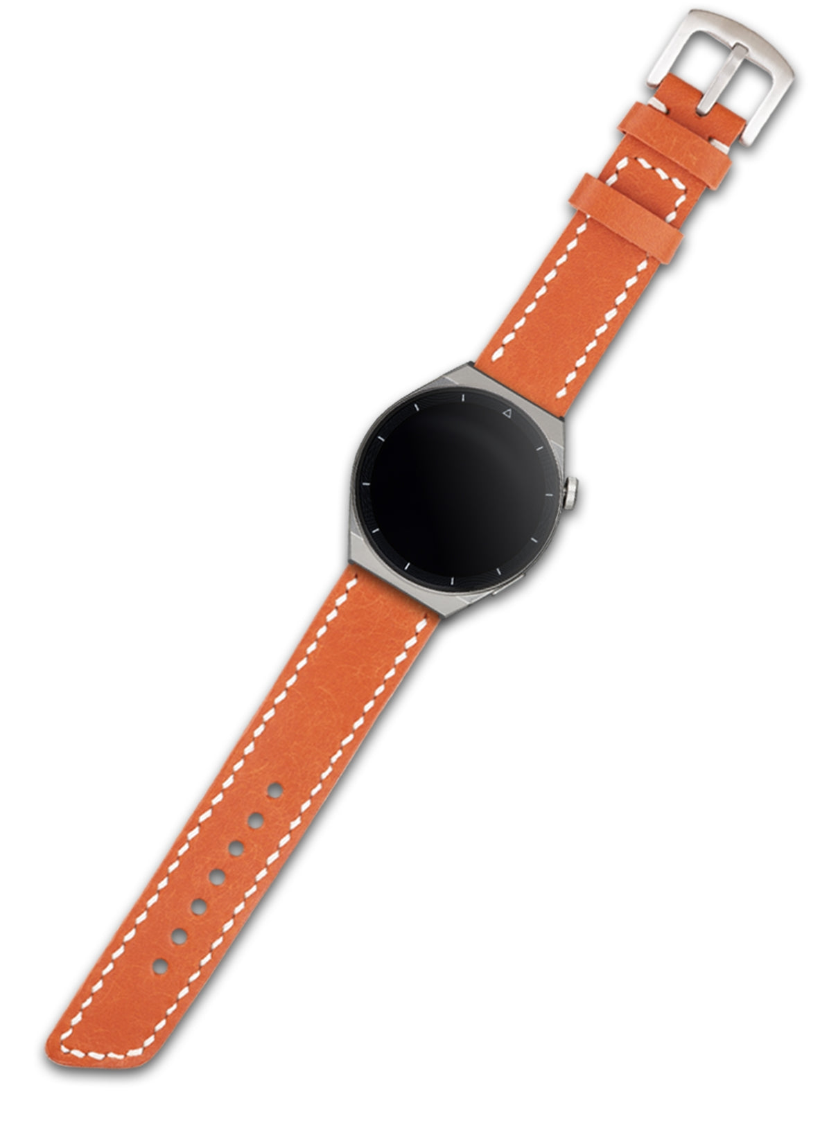 Garmin Watch Leather Strap Orange - Pueblo