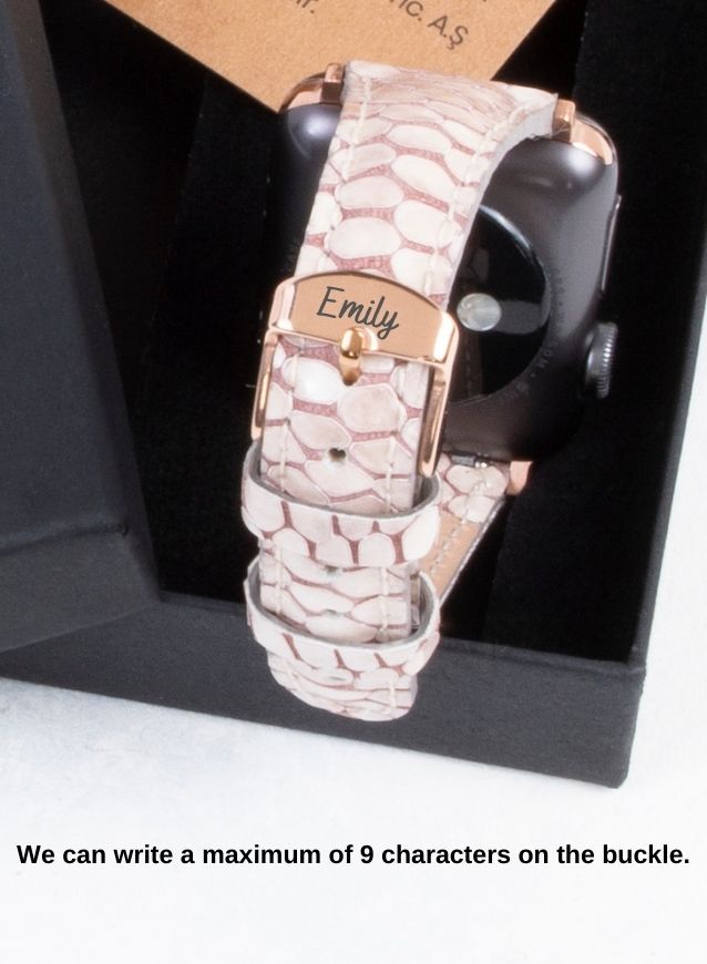 Apple Watch Crop Women Leather Strap - White