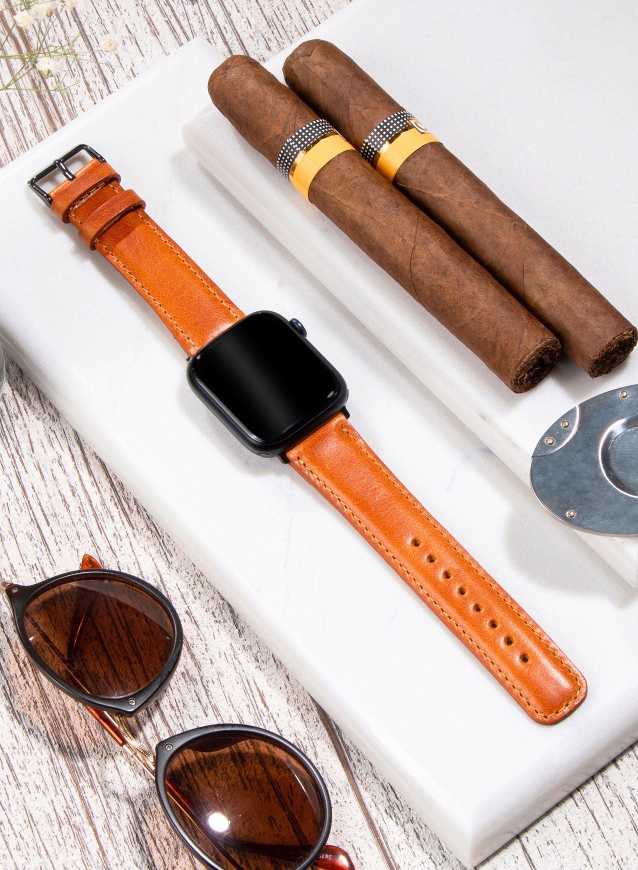 Apple Watch Fullup Leather Strap - Tan