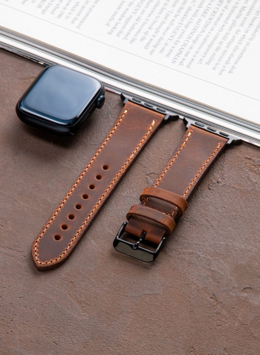 Apple Watch Crazy Leather Strap - Tan