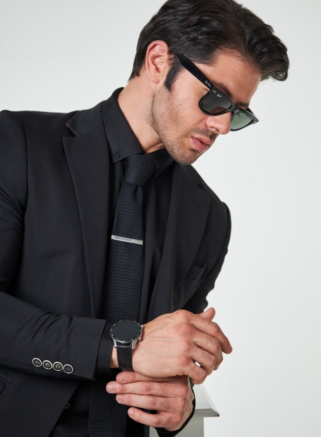 Garmin Watch Crazy Leather Strap - Black