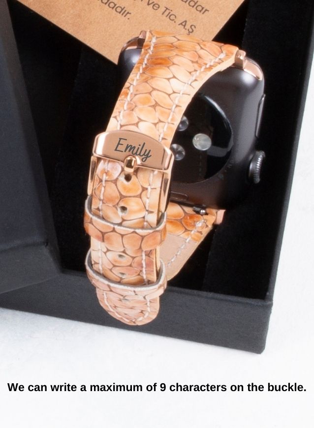 Apple Watch Crop Women Leather Strap - Yellow