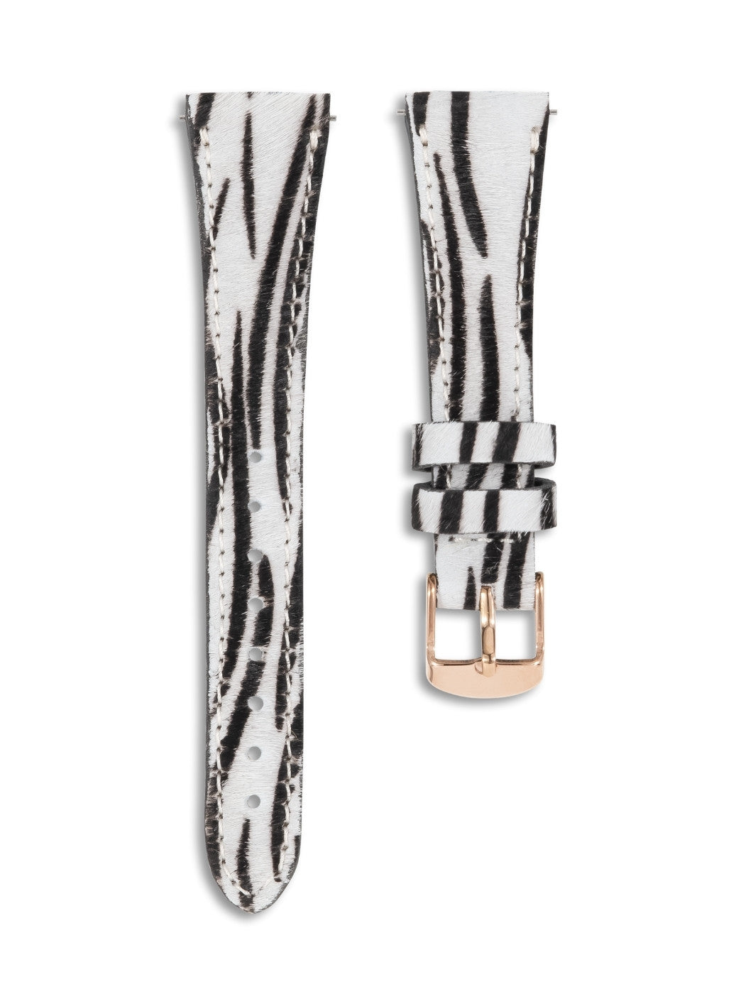 Classic Watch Vadiva Women Leather Strap - White Zebra