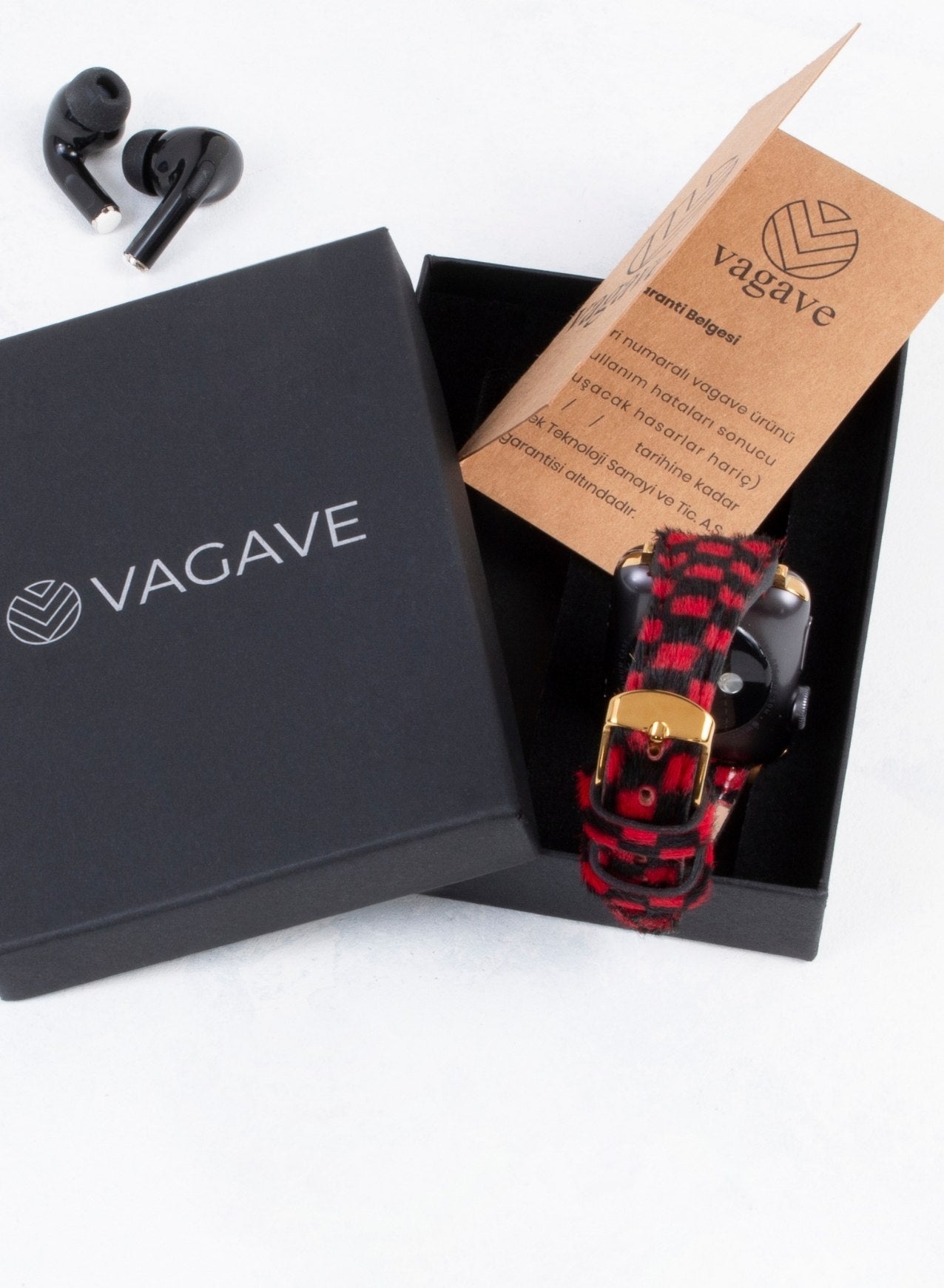 Apple Watch Vadiva Leather Women Strap - Red Checkers