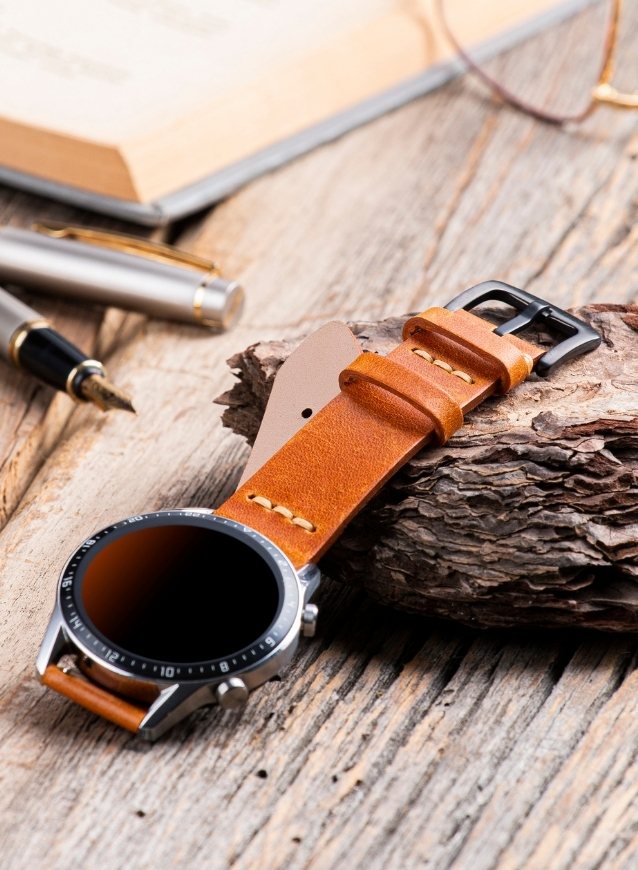 Samsung Watch Musap Leather Strap - Tan