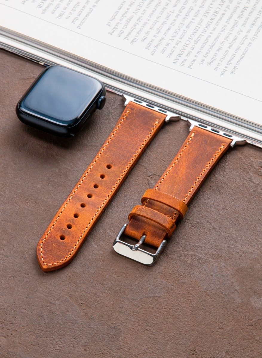 Apple Watch Crazy Leather Strap - Camel