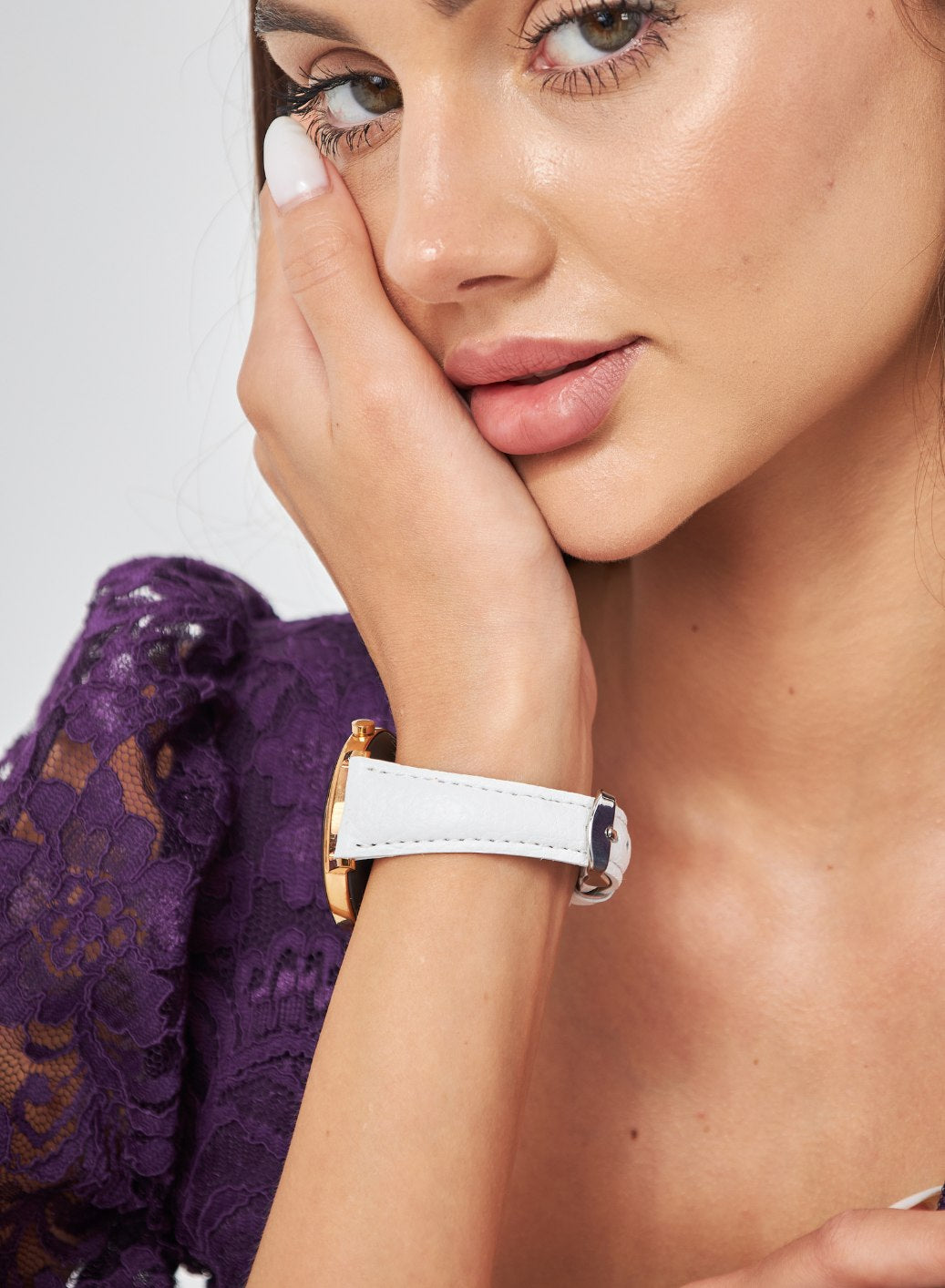 Classic Watch Pupi Women Leather Strap - White