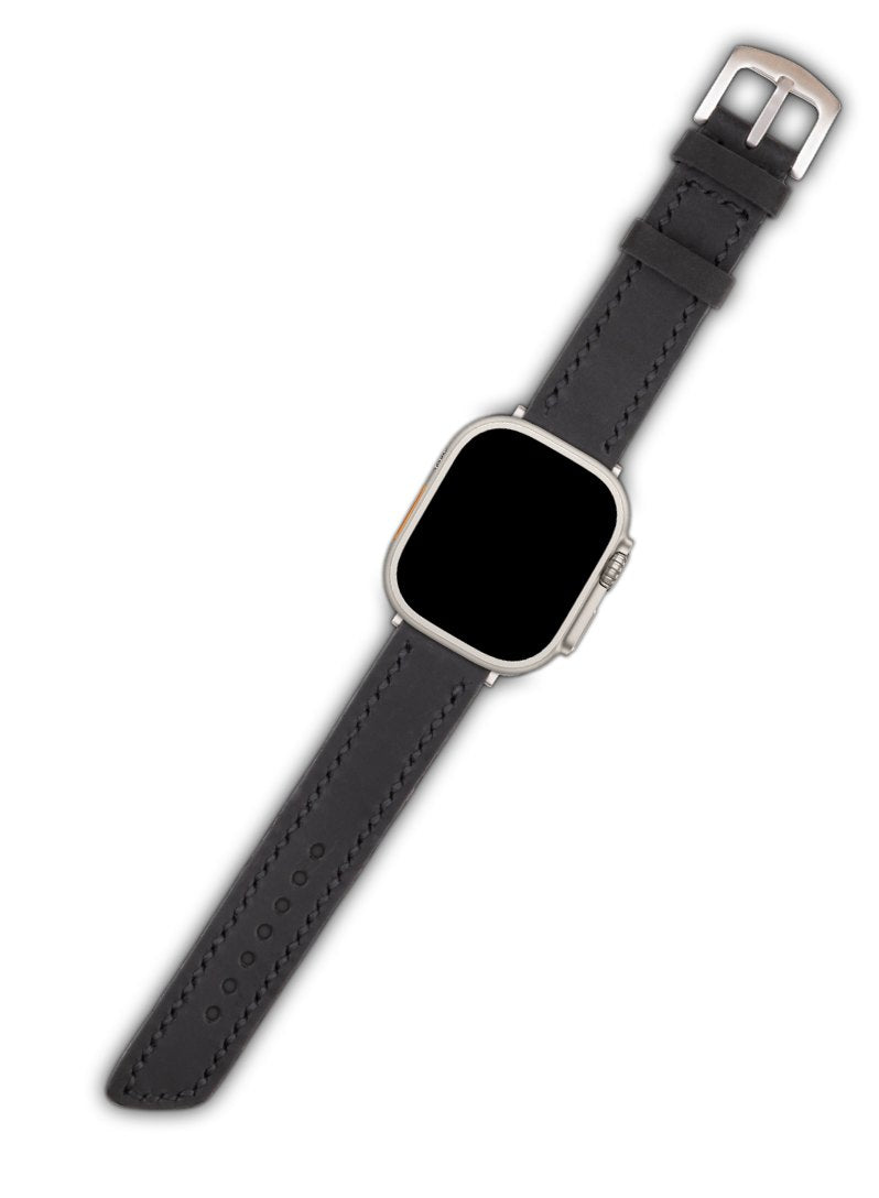 Apple Watch Berdik Leather Strap - Black