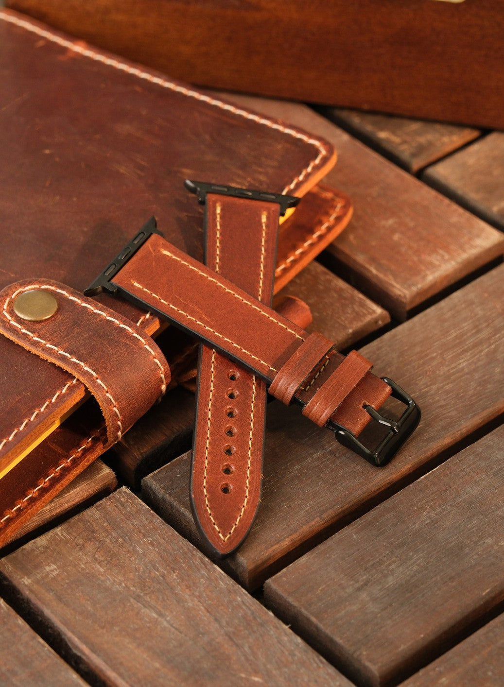 Apple Watch Buttero Leather Strap - Tan