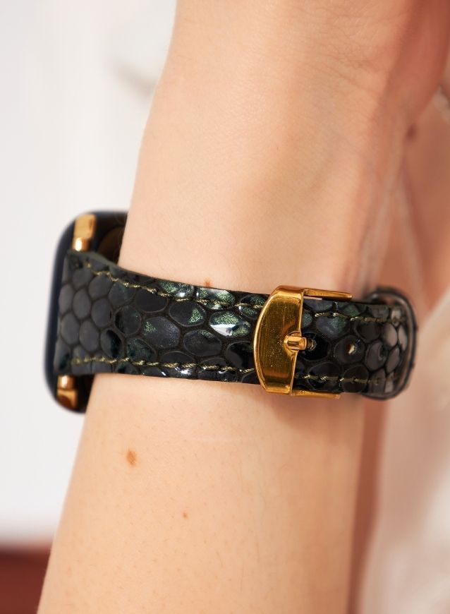 Apple Watch Crop Women Leather Strap - Green