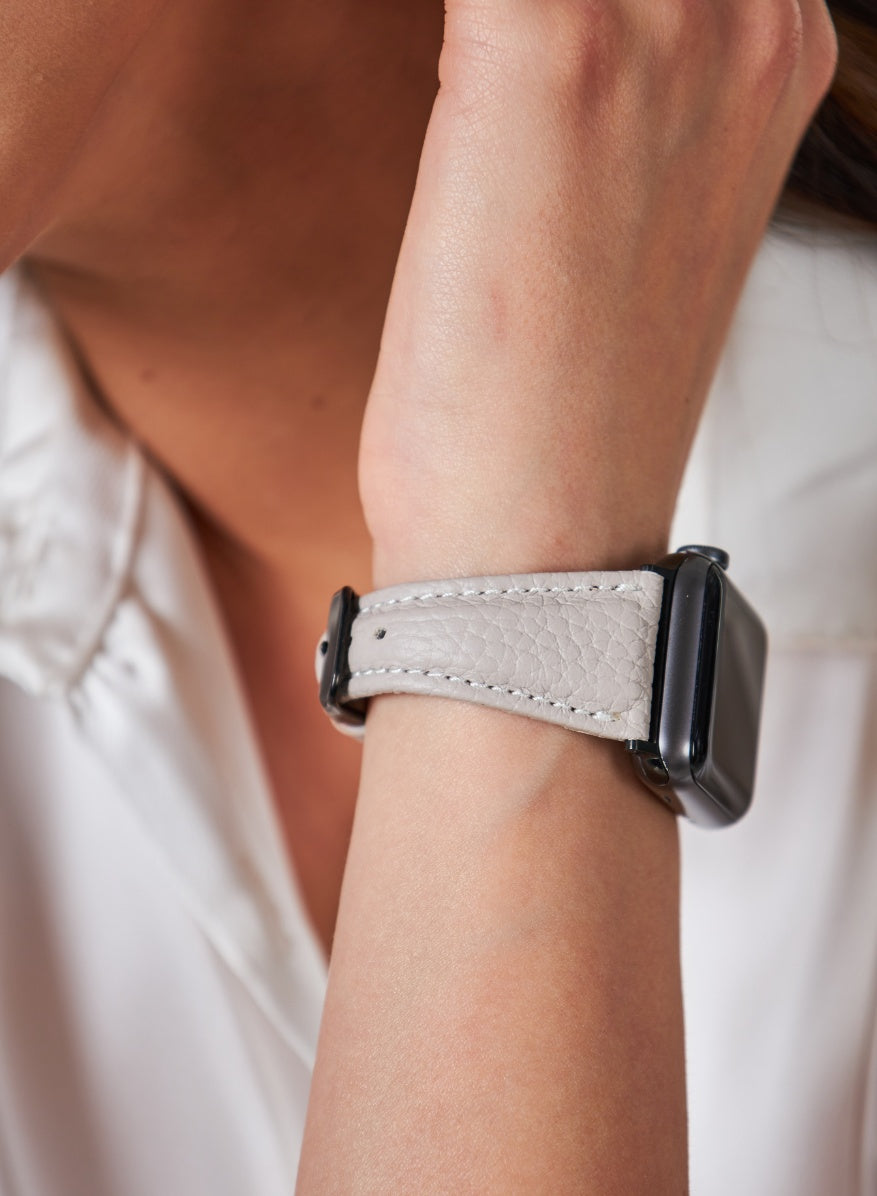 Apple Watch Kamhis Leather Women Strap - Beige