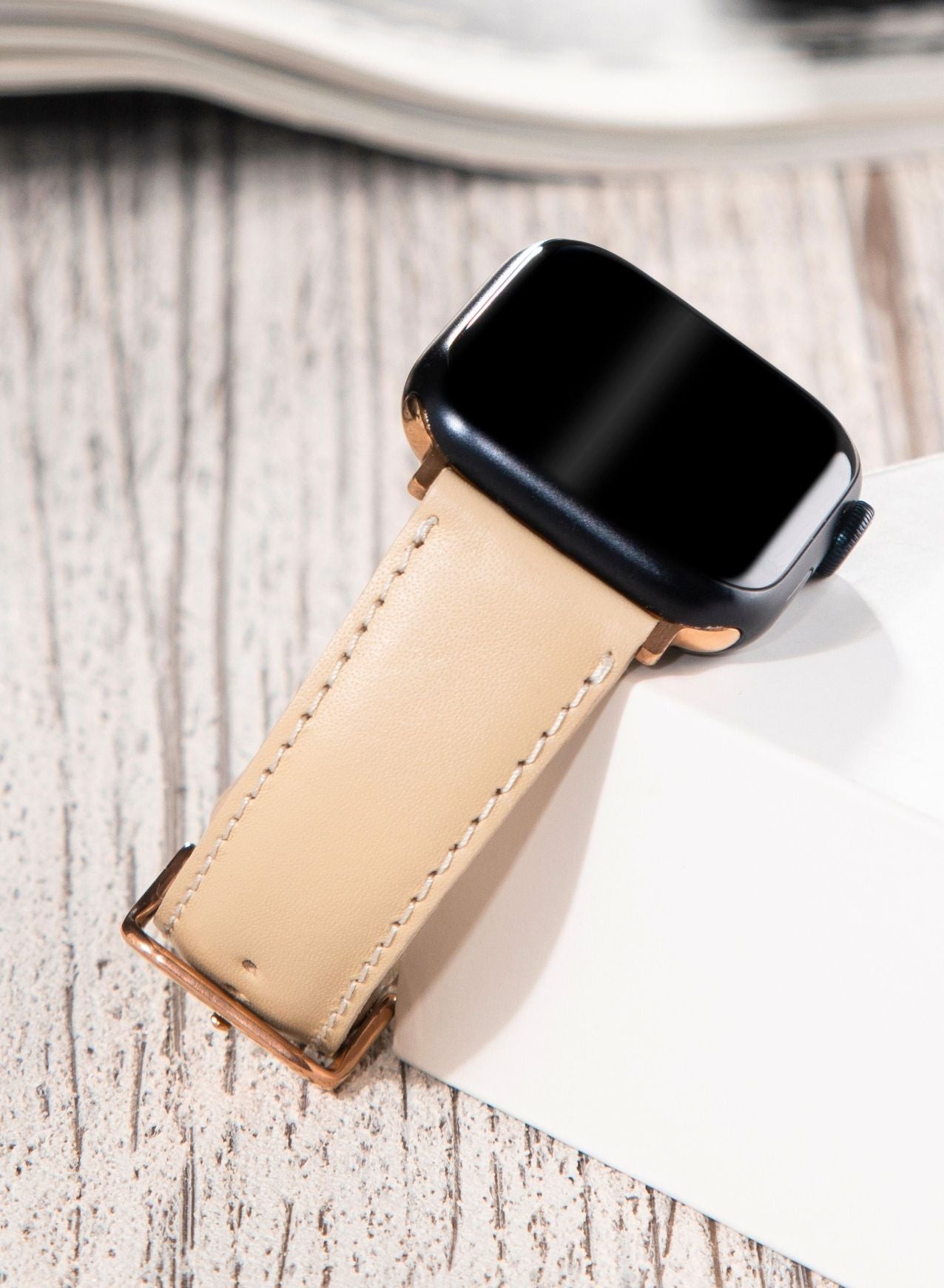 Apple Watch Fullup Leather Strap - Beige