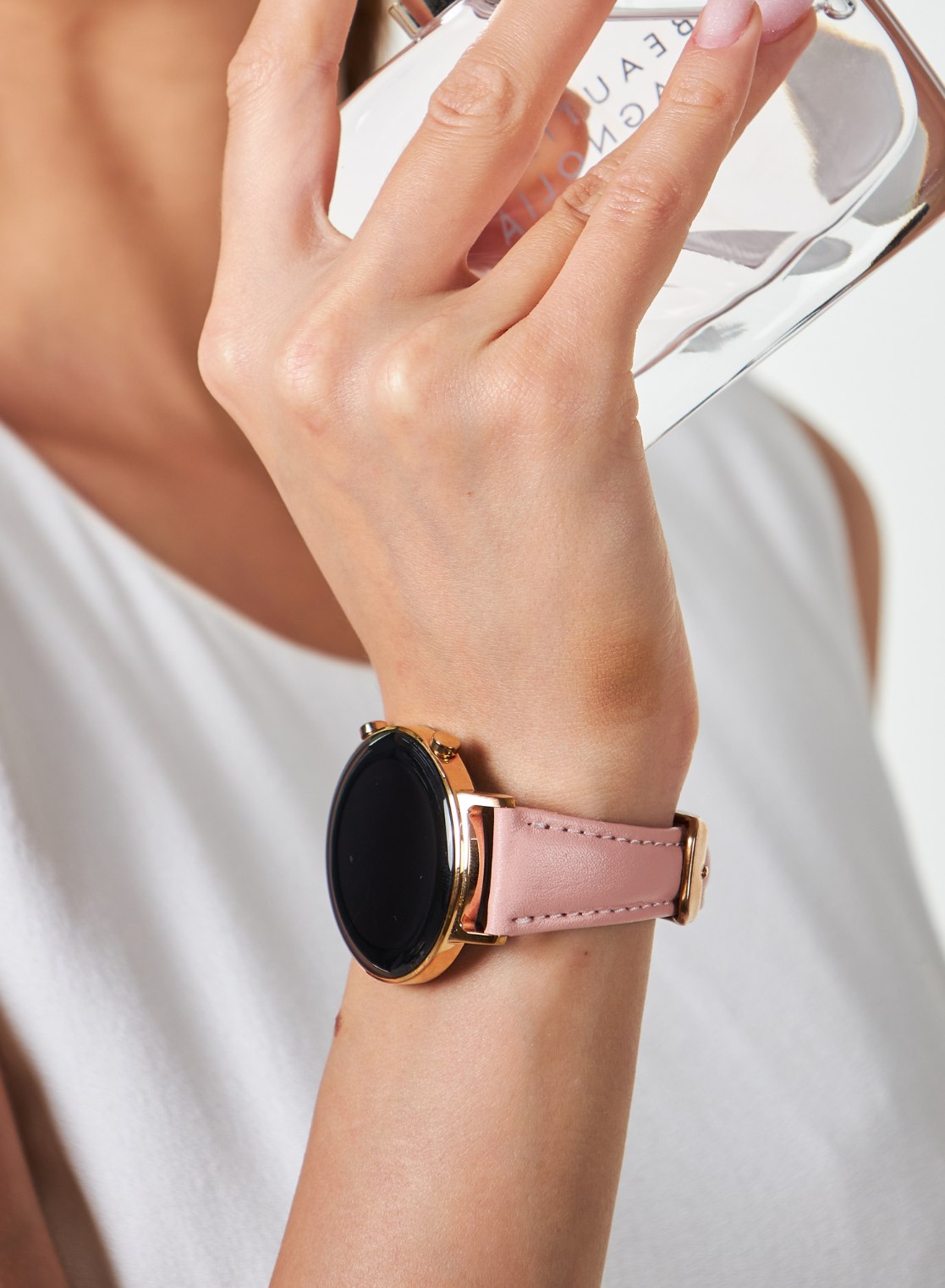 Classic Watch Kamhis Women Leather Strap - Pink