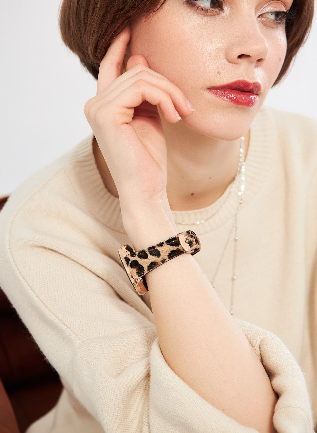 Garmin Watch Vadiva Women Leather Strap - Brown Leopar