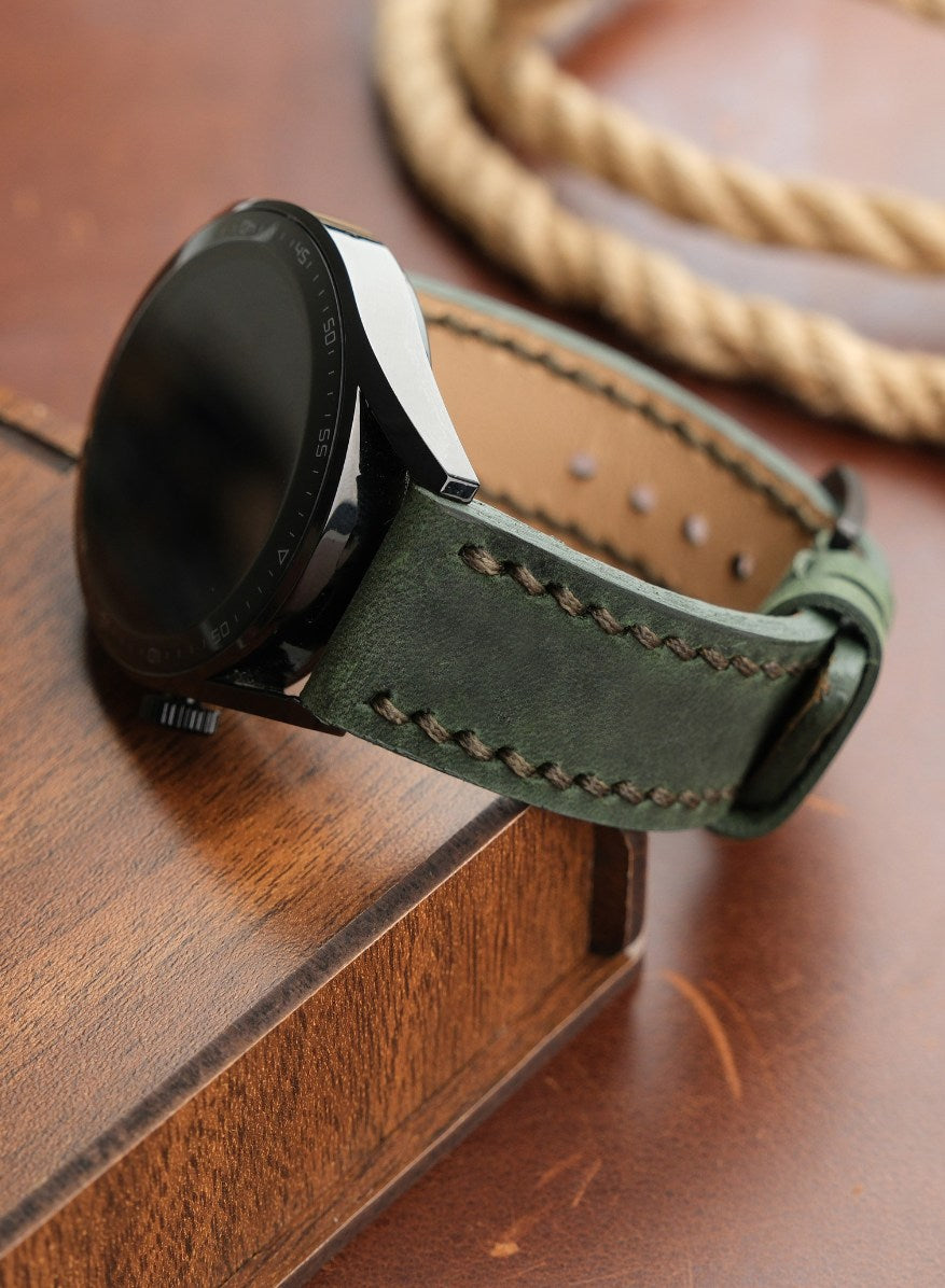 Garmin Watch Berdik Leather Strap - Green