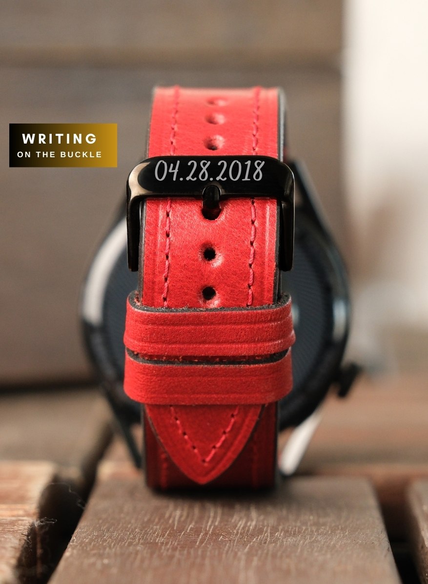 Garmin Watch Buttero Leather Strap - Red