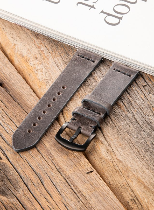 Classic Watch Musap Leather Strap - Gray