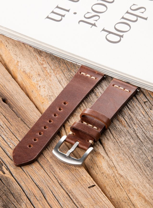 Classic Watch Musap Leather Strap - Brown