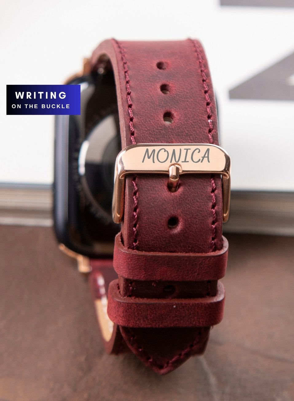 Apple Watch Crazy Leather Strap - Burgundy