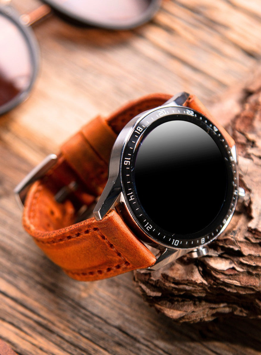 Garmin Watch Samcrazy Leather Strap - Camel