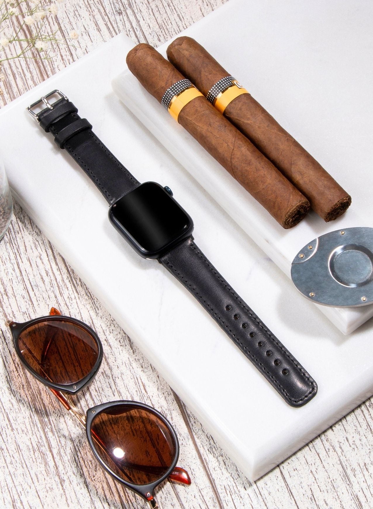 Apple Watch Fullup Leather Strap - Black