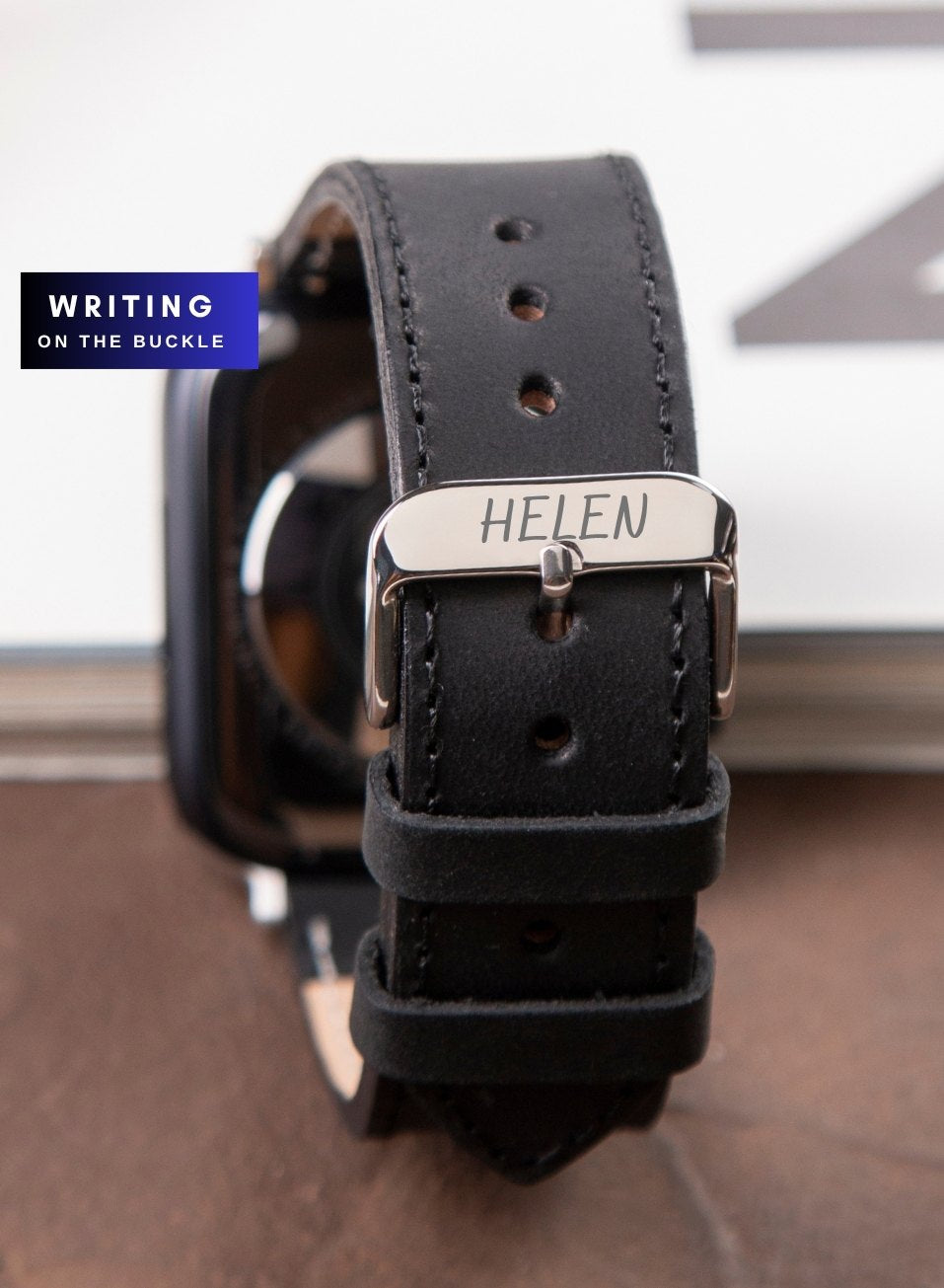 Apple Watch Crazy Leather Strap - Black
