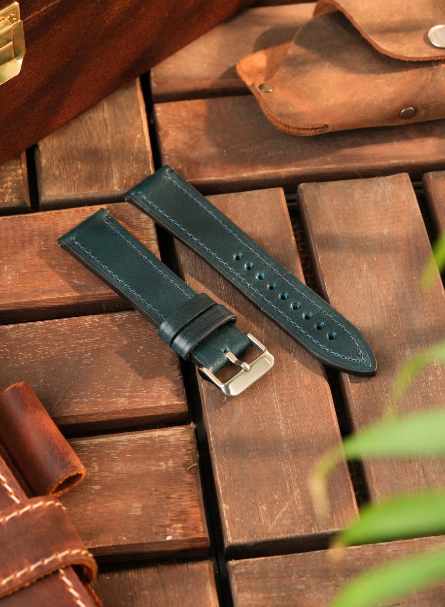 Classic Watch Buttero Leather Strap - Blue