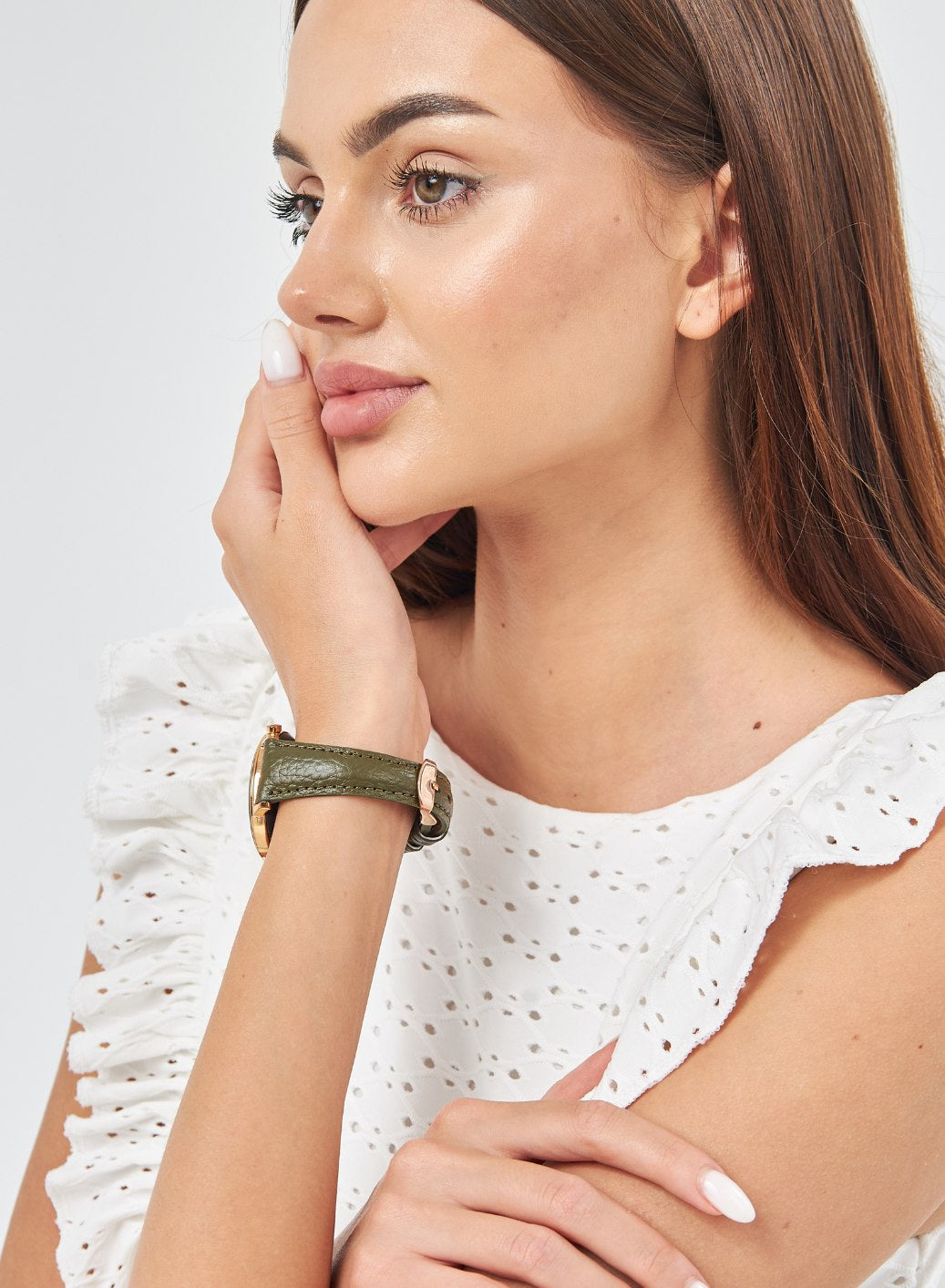 Samsung Watch Pupi Women Leather Strap - Green