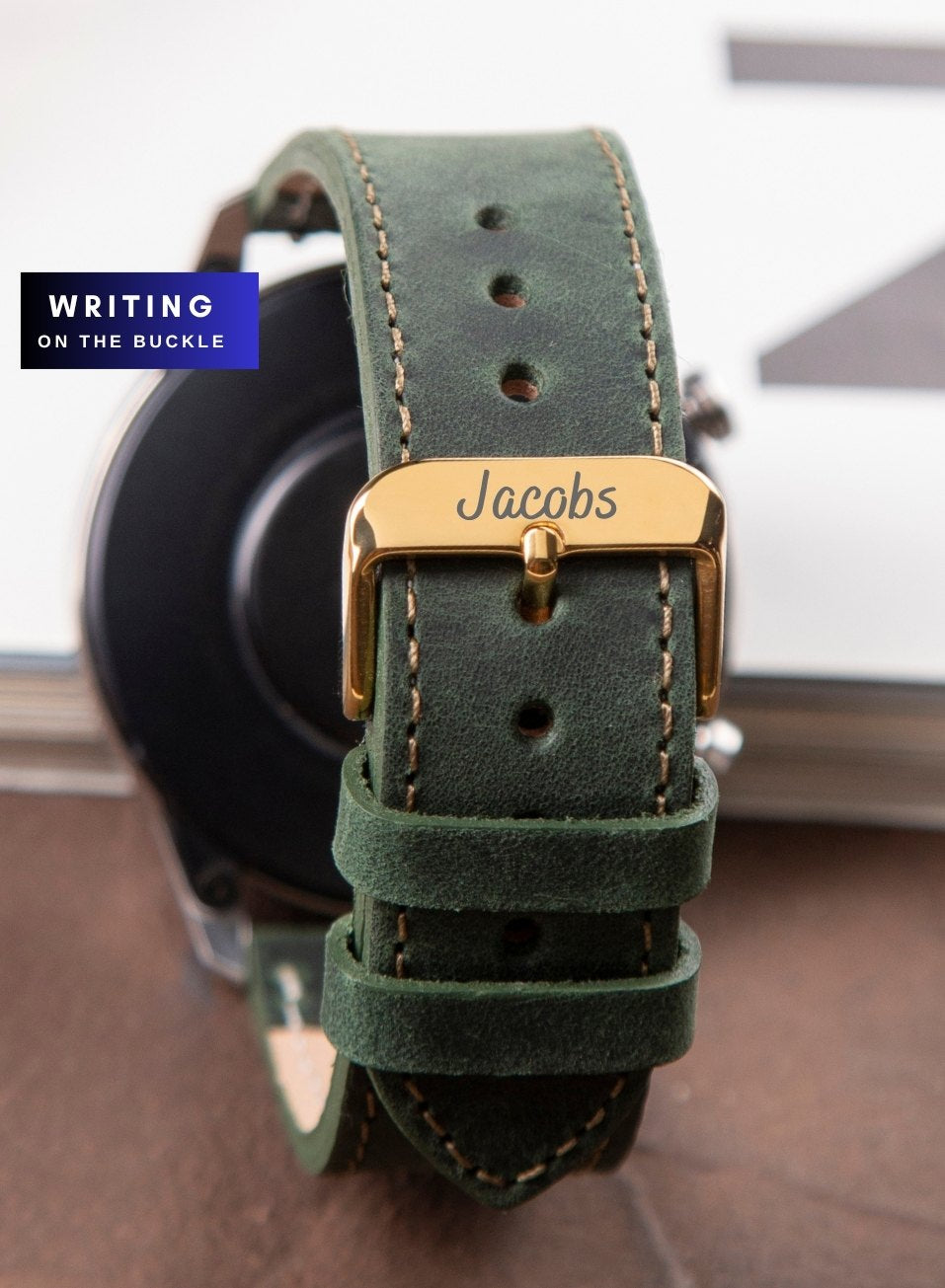 Classic Watch Crazy Leather Strap - Green