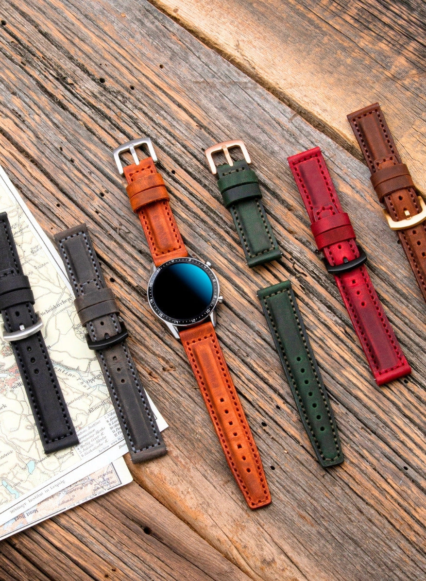 Garmin Watch Samcrazy Leather Strap - Camel