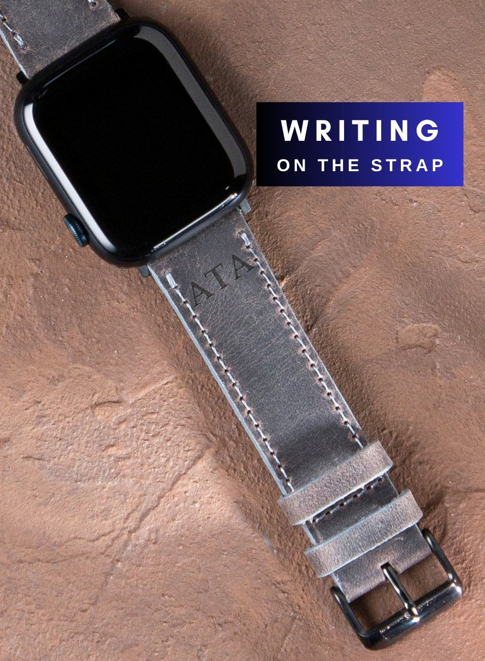 Apple Watch Crazy Leather Strap - Gray