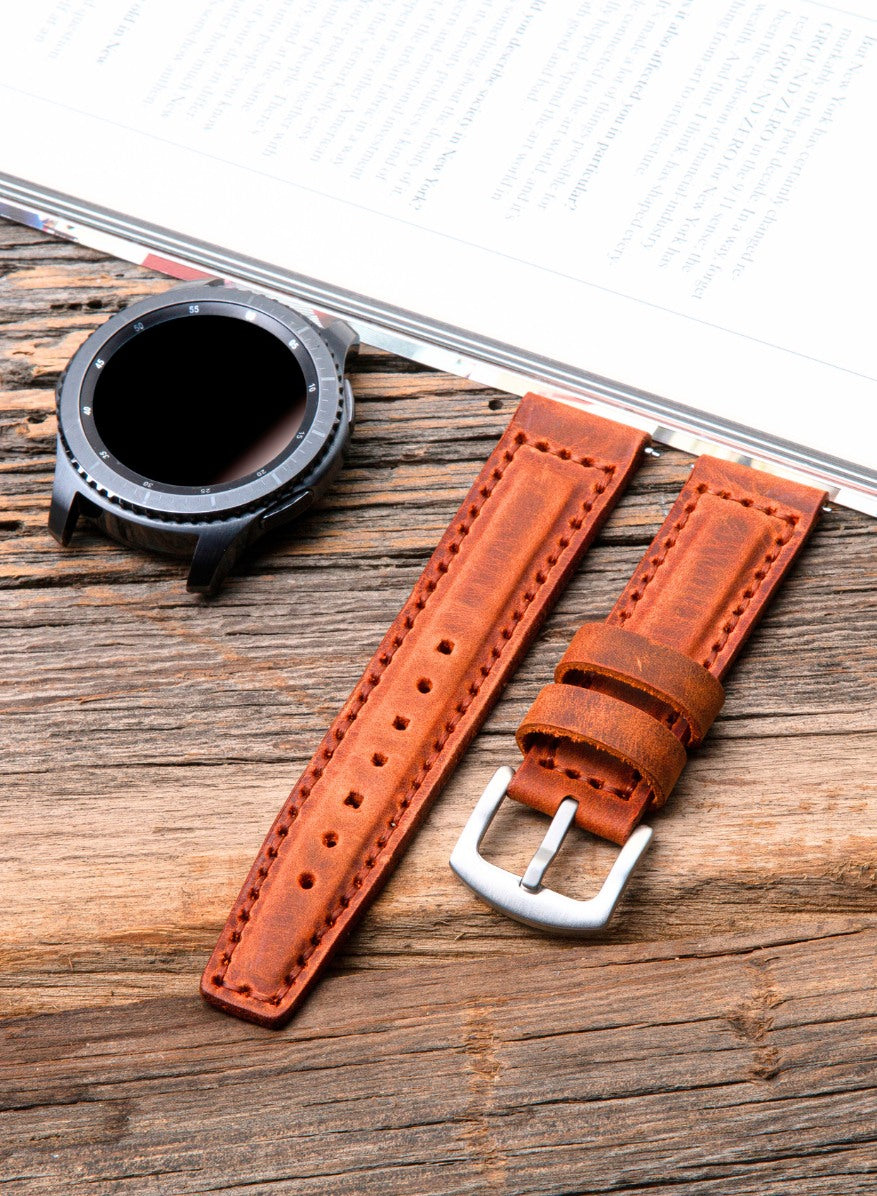 Classic Watch Samcrazy Leather Strap - Camel