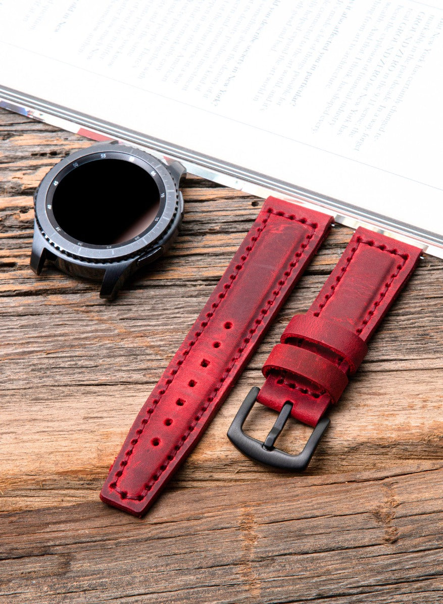 Classic Watch Samcrazy Leather Strap - Red